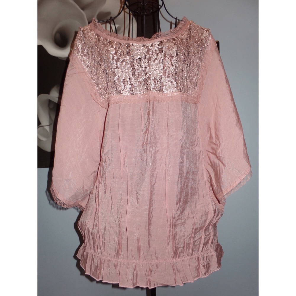 Rose Colored Blouse / Top XL
